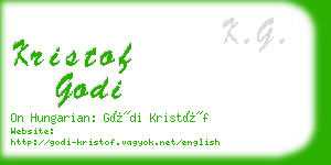 kristof godi business card